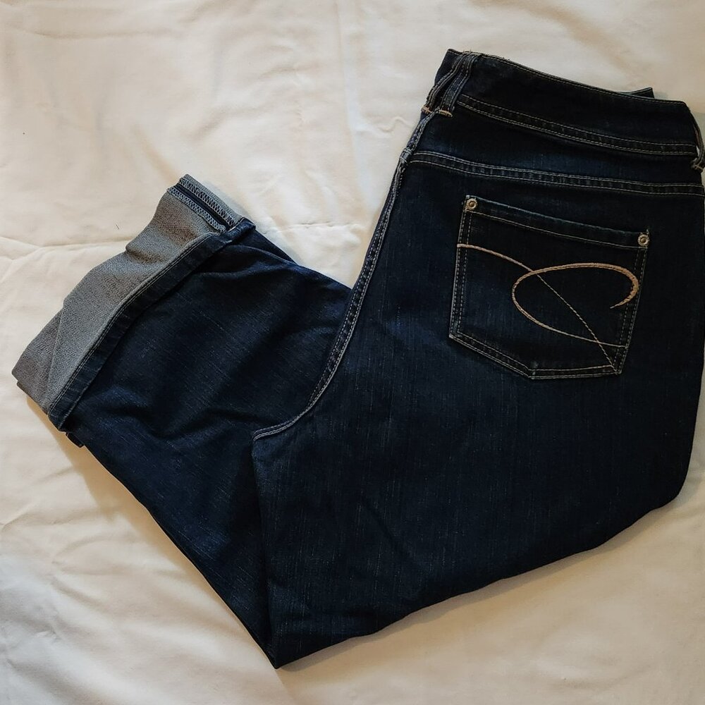 Chico Platinum capris sz 3.5 sz 18 denim EUC !!